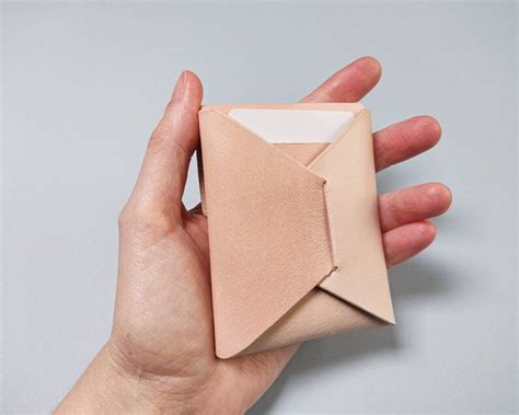 diy stitchless leather business card holder template